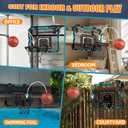 Indoor Mini Basketball Hoop for Boys Kids Aged 5 6 7 8 9 10 11 12+, Over The Door Basketball Hoops with LED Lighting, Electronic Scoreboard, and 4 Balls, Sport Toys Birthday Gift