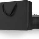 MOXARYSU Black Gift Bags With Handles: 16x6x12 Inch 12pcs Extra Large Black Paper Bags Bulk For Party Shopping Birthday Wedding (XL, 12)