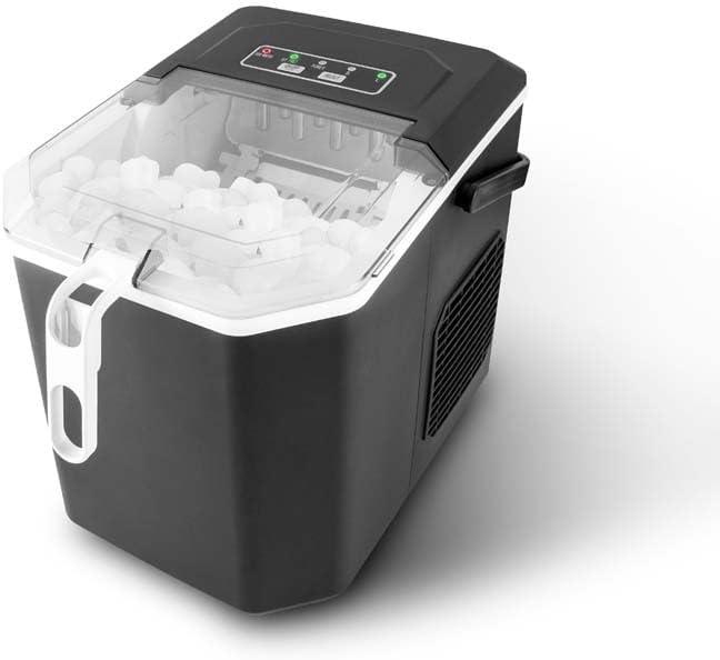 Countertop Ice Maker, Portable Ice Machine with Carry Handle, Self-Cleaning Ice Makers with Basket and Scoop, 9 Cubes in 6 Mins, 26 lbs per Day, 2 Sizes of Bullet Ice for Home Kitchen Office Bar Party