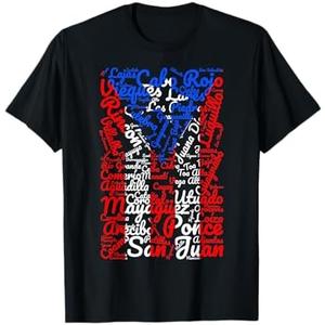Puerto Rican Flag Shirt Towns and Cities of Puerto Rico T-Shirt M
