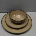 Ceramic Dinnerware 12 Pieces Dinnerware Sets Cereal Bowls Reactive Change Glaze Dish Sets, Modern Stoneware Dishe