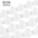 2 x Universal Faucet Leak Proof Sealing Gasket in Silicone Material,Water Pipe Silicone Rubber Hose Gasket Washers, Outdoor Faucet Repair Kit 50Pcs-White