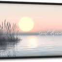 Lake Sunset Wall Art Sweet Dreams Sign Pictures Wall Decor Boho Coastal Canvas Prints Large Minimal Modern Landscape Painting Framed Artwork Home Decoration for Bedroom Living Room 36"x24"