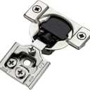 Ravinte 2 Pack 1 Pairs 1/2 inch Overlay Soft Close Hinges for Kitchen Cabinet Hinges Satin Nickel Hidden Hinges Stainless Steel Concealed Hinge self Closing