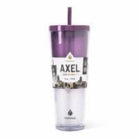 Manna™ Axel™ Plastic Tumbler & Straw Set - Purple