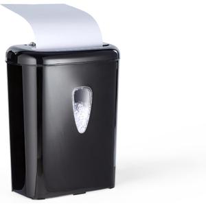 Amazon Basics 6 Sheet High Security Micro-Cut Paper and Credit Card Shredder, P-4 Security Level, Easy to Empty, Black
