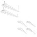 hykolity 5000K LED Shop Light Linkable, 4FT Daylight LED Ceiling Lights for Garages, Workshops, Basements, Hanging or FlushMount, Included Power Cord and Pull Chain,ETL, Pack of 6