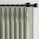 102 Inch Curtains 2 Panels Set,Two Packs Pinch Pleat Back Tab Linen Window Semi Sheer Privacy Thick Decorative Curtain Drapes for Living Room Bedroom,40x102 in Long,Sage Green