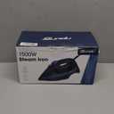Home Steam 1500W Steam Iron & Vertical Steamer, 350ml Leak-Proof Tank, Auto-Off Safety, Burst of Steam, Self-Clean, Anti-Calc, Anti-Drip, Ceramic Soleplate Dark Blue