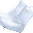 BCOATH 1pair Rainproof Boot Covers Non-Slip High Tube Overshoes for Men Women Overshoe Protectors White XXL