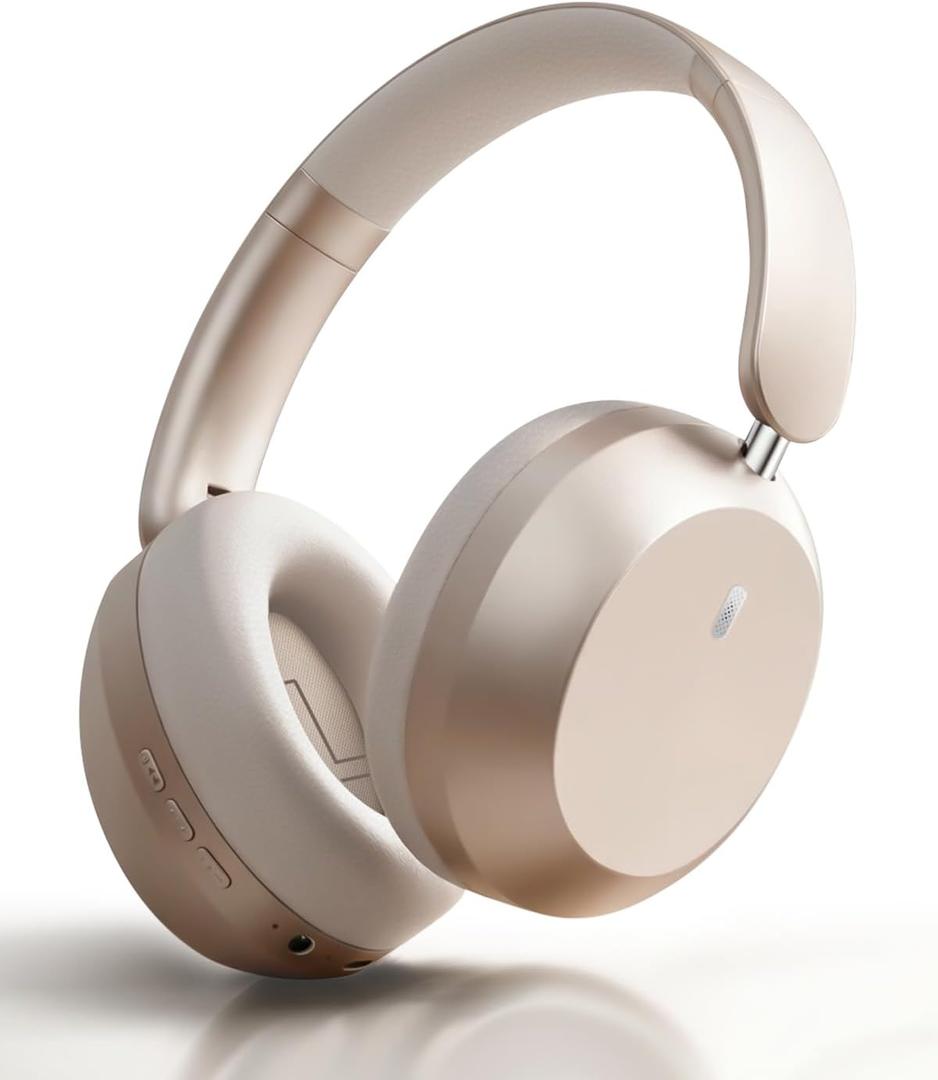 Wentronic Y05 Wireless Bluetooth Over-Ear Headphones  Noise Cancelling & Active Hi-Res Sound, 48H Playtime, Soft Comfort Earcups, Feel the Music Everywhere, Works with Android, iOS & PC, Starlight