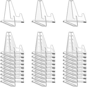 30 Pack Arcylic Card Display Stands, Mini Clear Easel Stand Holder for Sports Graded Challenge Coin Trading Baseball Psa Football Card