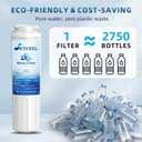 WRF555SDFZ FMM-2 WRF535SWHZ WRX735SDHZ WRMF3636RZ WRX735SDBM WRF555SDHV WRFF3436RZ WRF535SWHV Refrigerator Water Filter For Whirlpool, Fit Maytag Mfi2570fez Msd2651heb Replacement 3PK