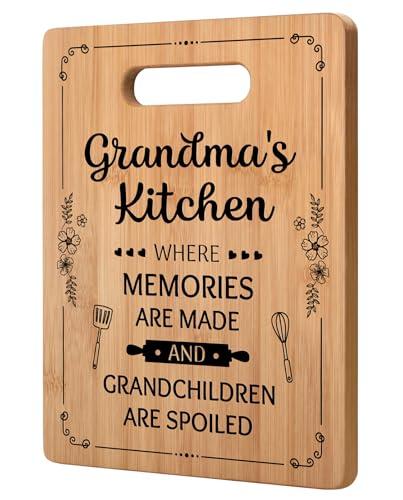 Grandma Gifts, Grandma Birthday Gifts, Unique Grandma's Cutting Board, Best Christmas Birthday Mothers Day Gifts for Grandmother Nana Granny from Granddaughter Grandson