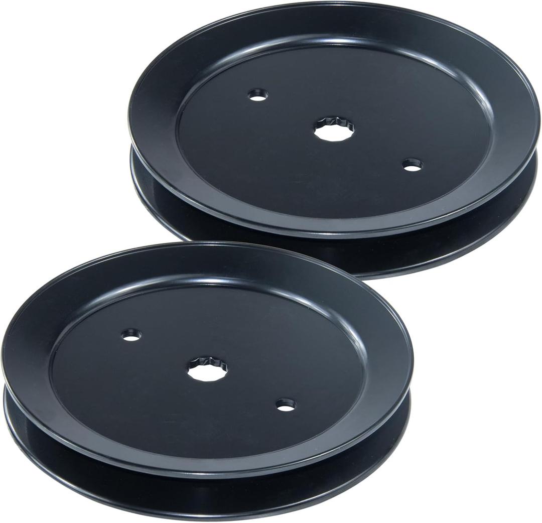2 Pack 197473 Pulley Replaces 532197473, 532195945, 195945, 21546446 for Husqvarna 42" 46" YTH22V46, YTH18542, YTA18542, YTH20K46, YTH21K46, Craftsman YT3000, YT4000, YS4500, LT2000 Mowers