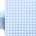 80 Pk Gingham Napkins Light Blue Napkins Disposable - Pack of 4