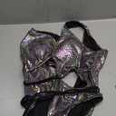 UCadego Women's Metallic Snakeskin One Piece Swimsuits Rave Outfit Bathing Suits, S