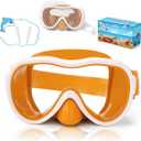 iGym Kids Swim Goggles, Snorkel Mask Diving Mask Swimming Goggles with Nose Cover and Elastic Straps Cover & Mesh Bag