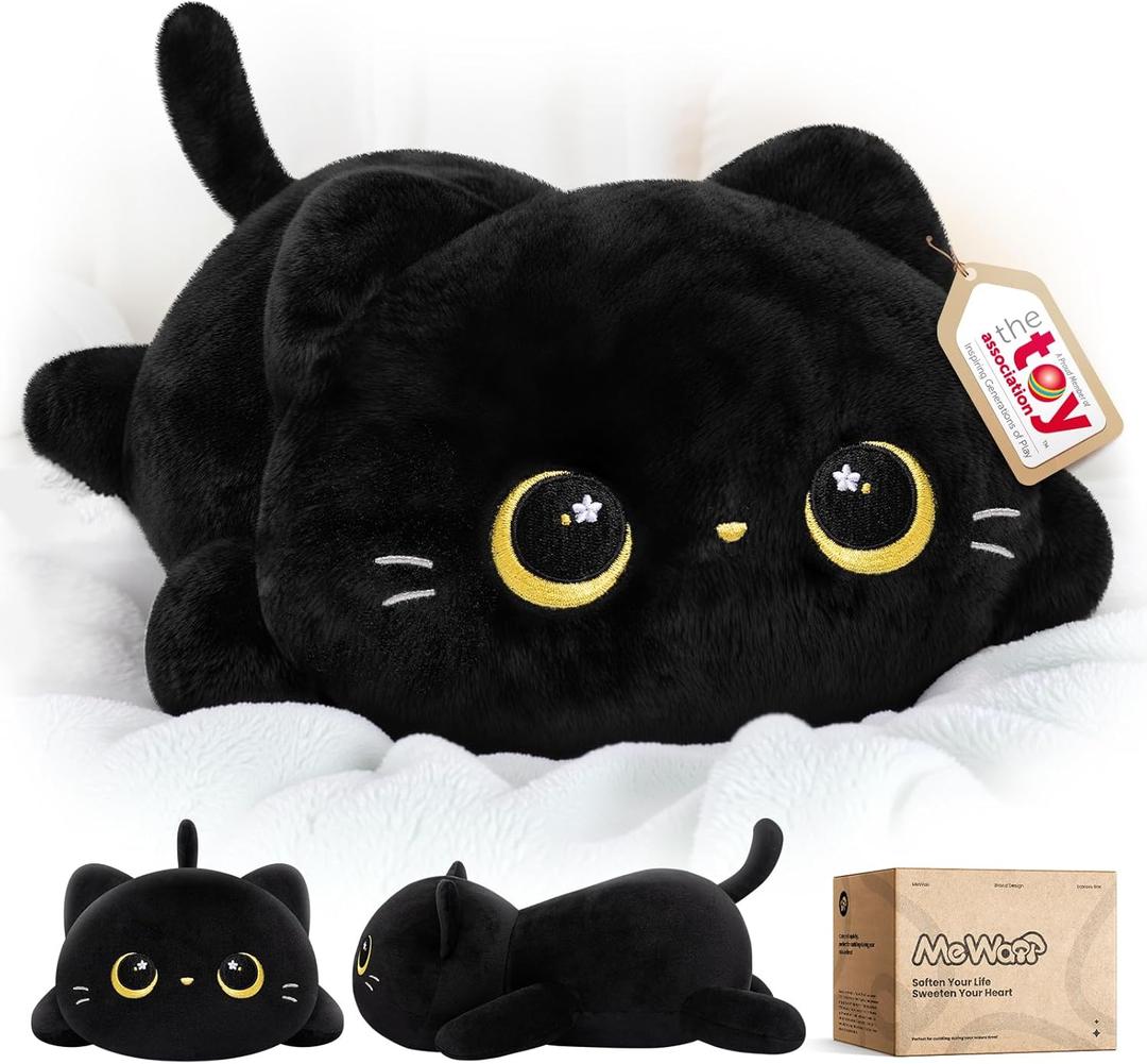 Cute Black Cat Plush Pillow, Kawaii Plushies Black Cat Stuffed Animals, Squishy Plushies, Cuddle Plush Pillow for Kids & Girls (13 Inch) Cute Black Cat Plush Pillow, Kawaii Plushies Black Cat Stuffed Animals, Squishy Plushies, Cuddle Plush Pillow for Kids & Girls (13 Inch)