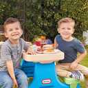 Little Tikes Easy Store Picnic Table with Umbrella, Multi Color, 42.00''L x 38.00''W x 19.75''H