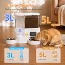 Automatic Cat Feeder and Water Dispenser, 8L WiFi Cat Dry Food Dispenser | 5L Pet Feeder | 3L Gravity Waterer | Large Capacity | Dry & Wet Separation | Detachable and Washable | Remote Feeding