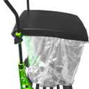 Bosmere W305LVC Purpose Garden Cart, Adjustable Collapsible Yard Waste Can, Portable Trash Bin, Forest Green