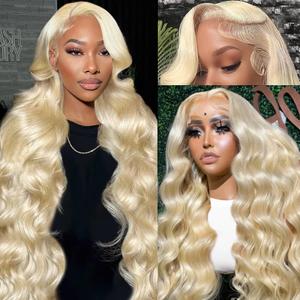 13x6 613 Lace Front Wig Human Hair 28 Inch Blonde Wig Human Hair Body Wave Blonde Lace Front Wigs Human Hair 613 Wig HD Lace Frontal Wigs Pre Plucked