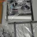 Furologee Nightstands Set of 2, End Tables with Charging Station and LED Lights, Black Night Stands with 2 Fabric Drawers, Bedside Tables Set of 2 for Living Room/Bedroom,Black Oak