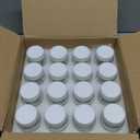 AuroTrends 2 oz Glass Bottles with Lids 16 Pack, Leak-Proof Ginger Shot Bottles with Caps (White), Ideal for Protein Powder, Juice, Samples, Whiskey(Dishwasher Safe & Refrigerator Safe Only)