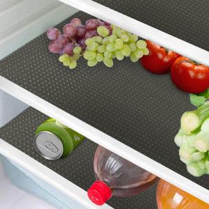 16 Pcs Refrigerator Liners Mats Washable, Refrigerator Mats Liner Waterproof Oilproof, Shinywear Fridge Liners for Shelves, Cover Pads for Freezer Glass Shelf Cupboard Cabinet Drawer (16 Black) (16 Pack(17.7"11.6")