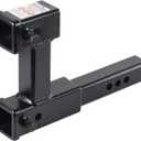 TOPTOW 64131 Dual Hitch Extension, 2 inch Towing Receivers, Extends Adjustable Length, 4,000lbs