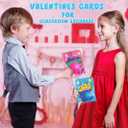 OCHIDO 28 Packs Kids Valentine's Day Greeting Cards with Squeeze Ball Set, Valentine Exchange Cards for Girls Boys School Class Prizes, Stretchy Balls Sensory Squeeze Toys, Bulk, Valentine Party Favor