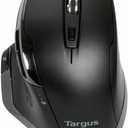 Targus Bluetrace Wireless Ergonomic Mouse, 2.4GHz Connection with USB and Laser Precision, 7 Functional Buttons, Black (AMW584GL)