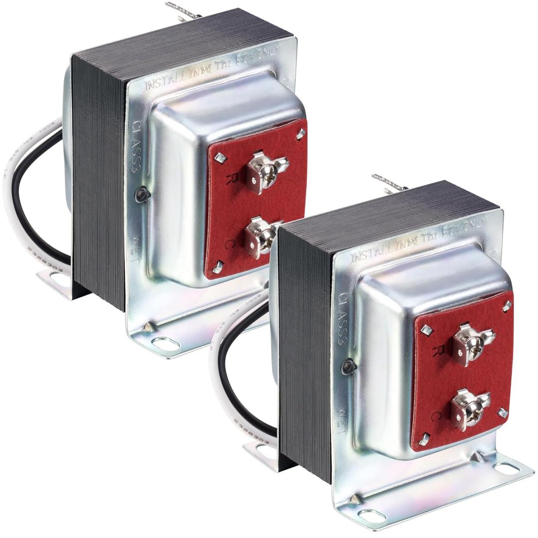 Maxdot Doorbell Transformer 24V 40VA Compatible with Ring Wired Video Doorbell, Safe Wired 24 Volt Doorbell Kit, Easy to Install Door Bell Transformer, The Product Has Passed The UL Test(2 Pcs)