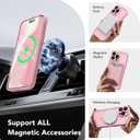 CAPRARO Magnetic for iPhone 14 Pro Case, [Compatible with MagSafe] [Full Camera Protection] Shockproof Protective Slim Translucent Matte Phone Case for iPhone 14 Pro 6.1'', Peach Pink