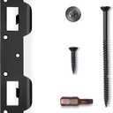 Door Strike Plate Double Opening, with Reinforced Torx/Star Screws & Bit, Reinforcement Striker for Set of Door Handle & Deadbolt(1, Matte Black)