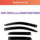 KPY Rain Guards Fit for 2021-2025 Lexus IS300 IS350 IS500, Out-Channel Window Visors Vent Wind Deflectors 4PC, Car Accessories for 21-25 Lexus is Series