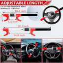 Car Steering Safety Wheel Lock Anti-Theft Device,Multiple Password High-Security Vehicle Lock, Adjustable Heavy-Duty Protective Retractable Universal Steering Lock for Cars, SUVs, Trucks