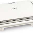 COOK WITH COLOR Panini Maker: 2-Slice Press Grill, 760W Power, Non-Stick Plates, Cool Touch Handle, Compact Design, Fast Cooking - Ideal for Delicious Paninis, Cream