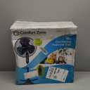 Comfort Zone 16-Inch Oscillating Pedestal Fan, 3-Speed High-Velocity Cooling, Adjustable Height & Tilt, Quad-Pod Folding Base, Black  ETL Listed