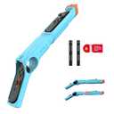 INITMMO Shooting Game Gun Controller for Nintendo Switch 1/2/OLED Joy Cons, Scalable Gun Hand Grip for Sniper Elite, Hunting Simulator, Wolfenstein 2,Splatoon,Big Buck Hunter&Other Hunting Games- Blue