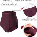 2pcs FINETOO Tummy Control Underwear Shapewear for Women Seamless High Waisted Panties Moderate Control Briefs (L)
