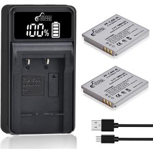 NB-4L Battery and LED Display Charger for Canon PowerShot ELPH 100 HS 300 HS 330 HS 310 HS SD1000 SD1100 is SD1400 is SD200 SD30 SD300 SD40 SD400 SD600 SD750
