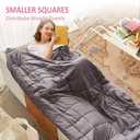 Hiseeme Soft Weighted Blanket for Adult (15lbs, 48''x72'') Evenly Distributed Weight - Enjoy Natural Deep Sleep (Dark Grey)
