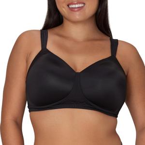 Playtex Women's Wireless Bra, Secrets Perfectly Smooth Wirefree Bra, Full Coverage, US4707 (38DD, Black Side Panel)