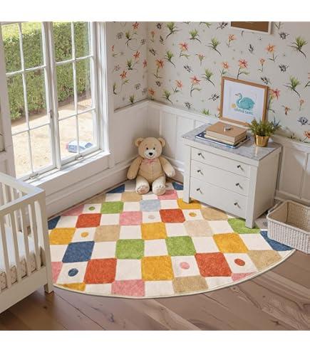 Grey & Blush, Mid-Century Modern Design, Handmade Wool, Ideal for The Living Room, Dining Room, Bedroom