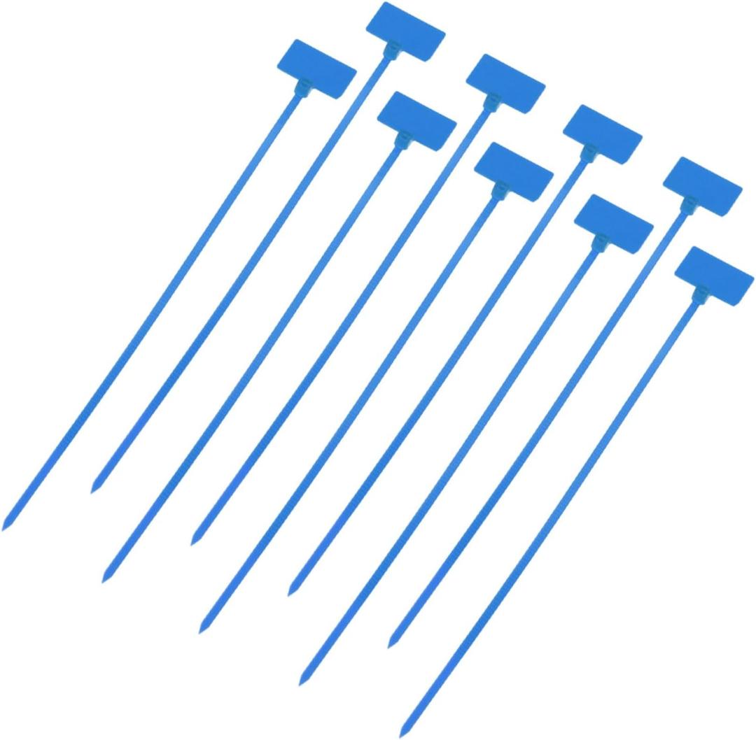 MECCANIXITY 250pcs Marker Cable Zip Ties, 8 Inch Self-Locking Nylon Labels Zip Tie Wraps, Wire Tags Ties Straps for Indoor and Outdoor, 1/8",Blue