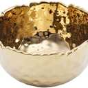 Pampa Bay Golden Millennium 4-inch Porcelain Snack Bowl, Gold