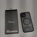 TOCOL Magnetic for iPhone 14 Case, Compatible with Magsafe, Upgraded Full Camera Protection, Drop Protection, Translucent Matte Back Bumper Phone Cover 6.1-Inch (Black)