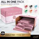 150 Pack Plastic Silverware Heavy Duty, Pink Disposable Cutlery, 50 Spoons, 50 Forks, 50 Knives, Plastic Utensils Set for Home Office School Party Picnics Weddings & More - SparkSettings